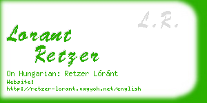 lorant retzer business card